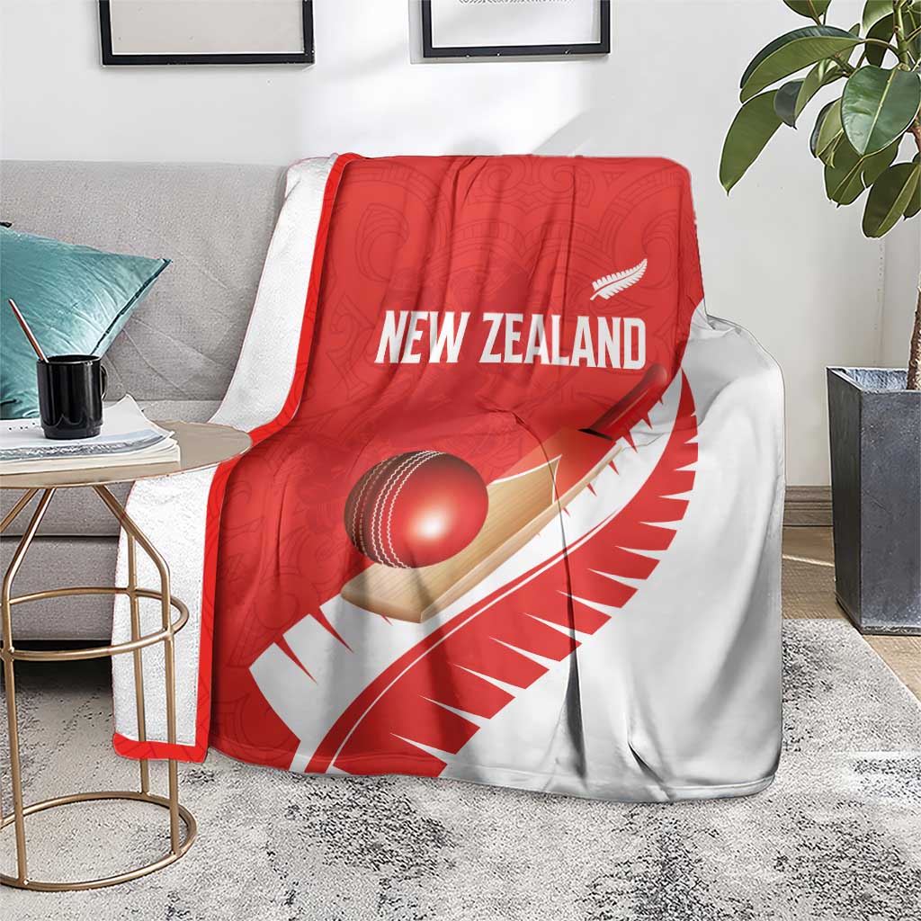 New Zealand Cricket Blanket Kiwi Birds Haka Dance Red Fern Sporty Style