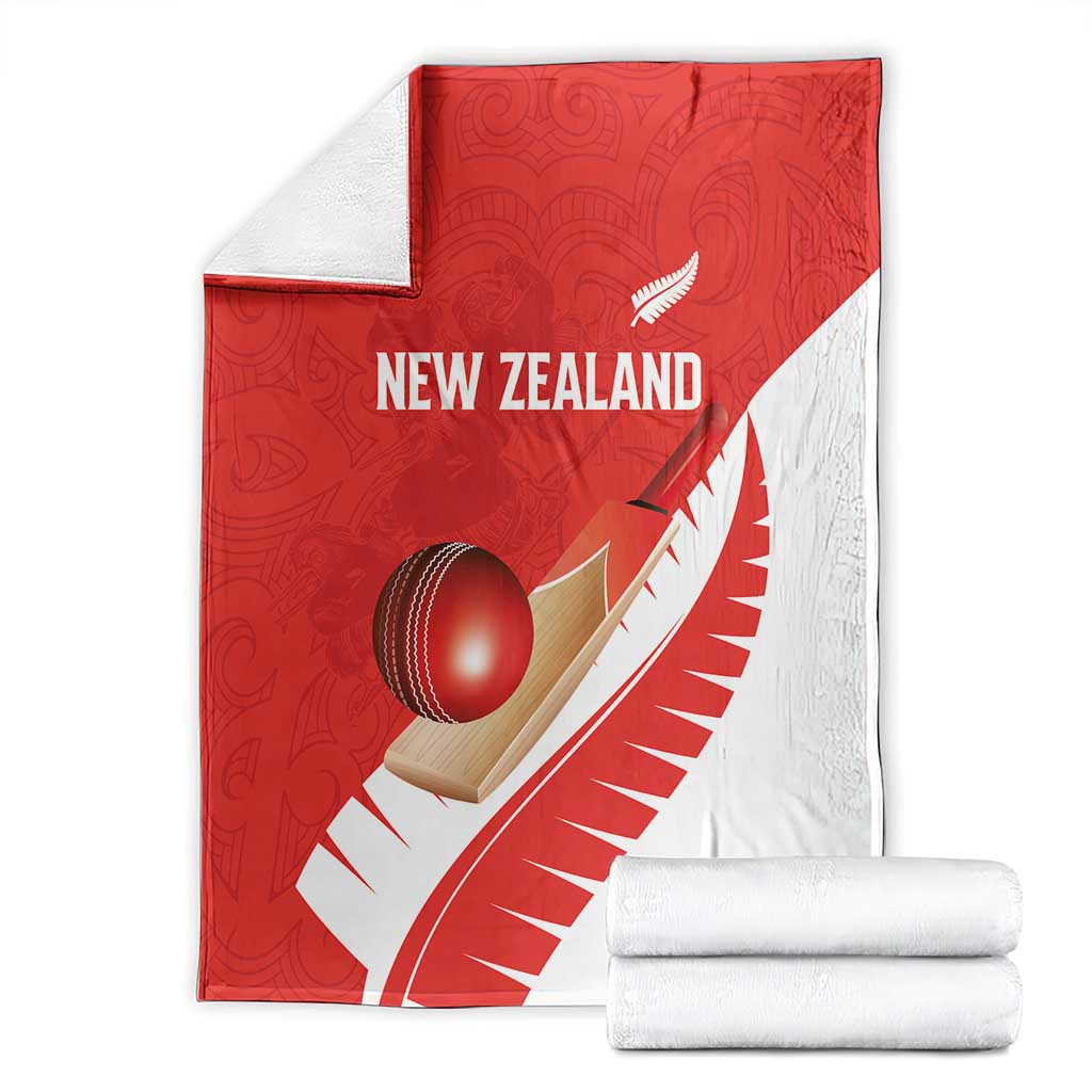 New Zealand Cricket Blanket Kiwi Birds Haka Dance Red Fern Sporty Style