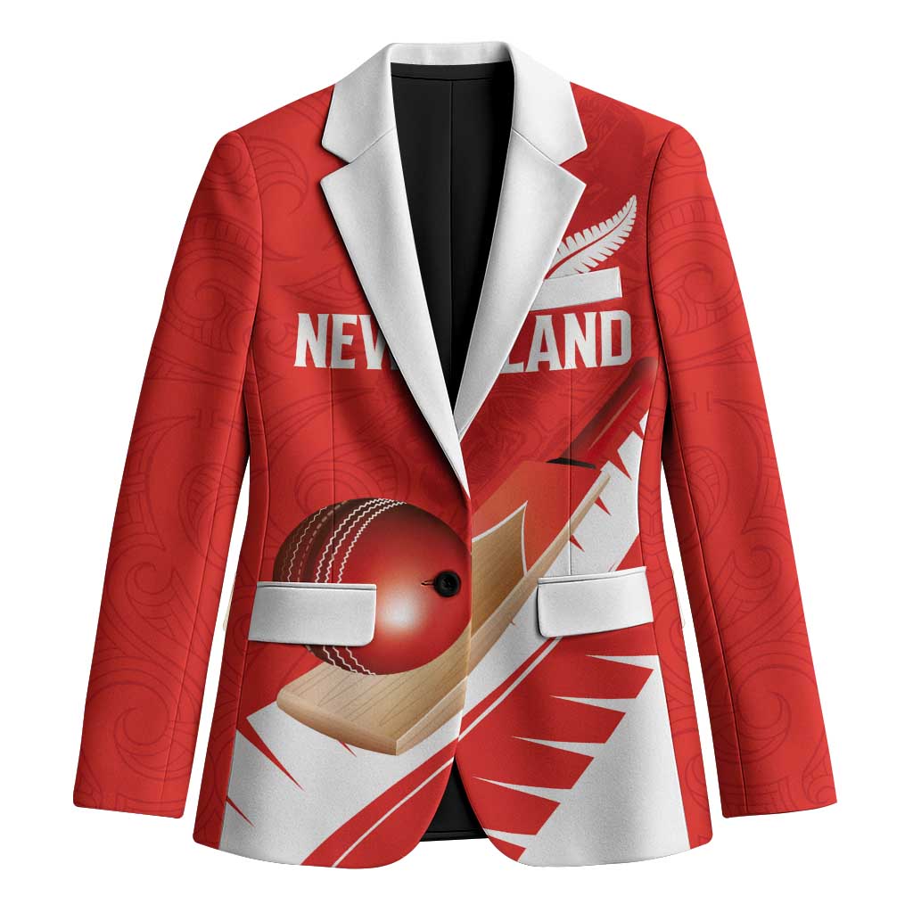 Custom New Zealand Cricket Blazer Kiwi Birds Haka Dance Red Fern Sporty Style