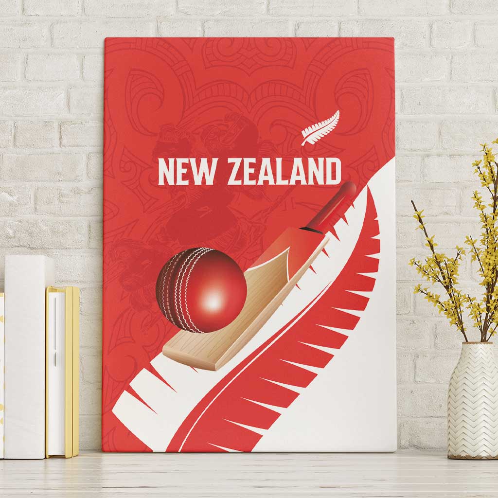 New Zealand Cricket Canvas Wall Art Kiwi Birds Haka Dance Red Fern Sporty Style