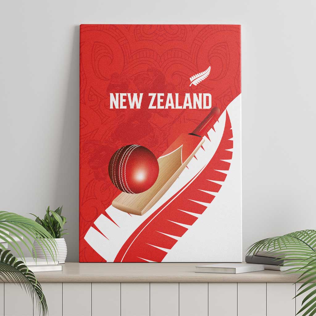 New Zealand Cricket Canvas Wall Art Kiwi Birds Haka Dance Red Fern Sporty Style