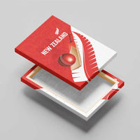 New Zealand Cricket Canvas Wall Art Kiwi Birds Haka Dance Red Fern Sporty Style