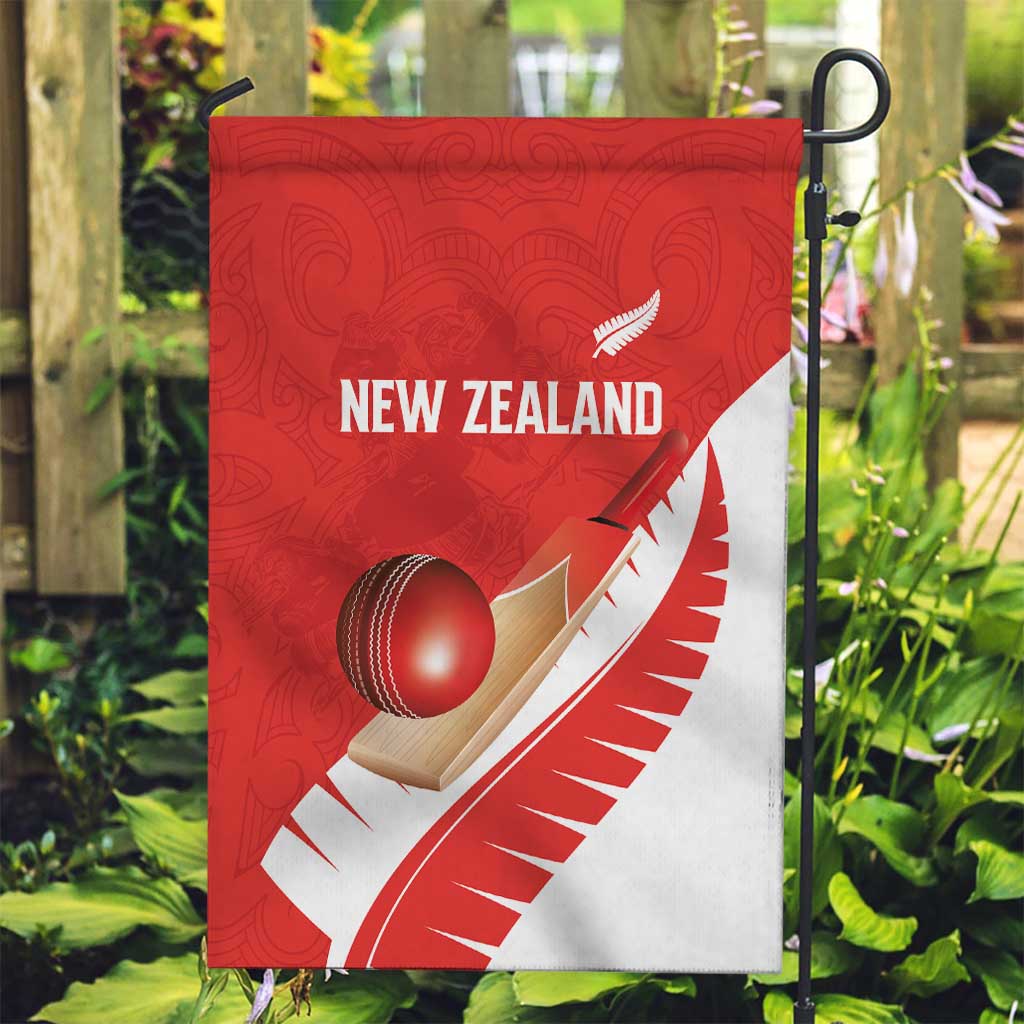 New Zealand Cricket Garden Flag Kiwi Birds Haka Dance Red Fern Sporty Style