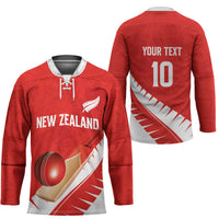 Custom New Zealand Cricket Hockey Jersey Kiwi Birds Haka Dance Red Fern Sporty Style