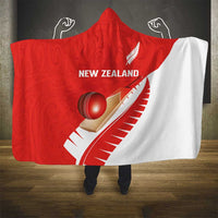 New Zealand Cricket Hooded Blanket Kiwi Birds Haka Dance Red Fern Sporty Style