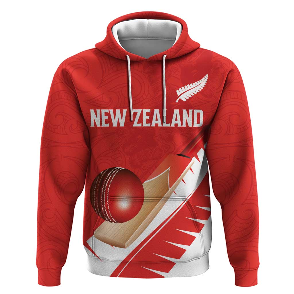 Custom New Zealand Cricket Hoodie Kiwi Birds Haka Dance Red Fern Sporty Style