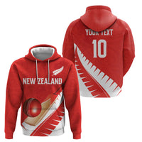 Custom New Zealand Cricket Hoodie Kiwi Birds Haka Dance Red Fern Sporty Style