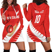 Custom New Zealand Cricket Hoodie Dress Kiwi Birds Haka Dance Red Fern Sporty Style