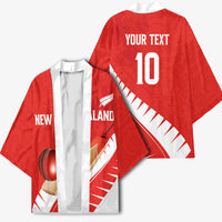 Custom New Zealand Cricket Kimono Kiwi Birds Haka Dance Red Fern Sporty Style