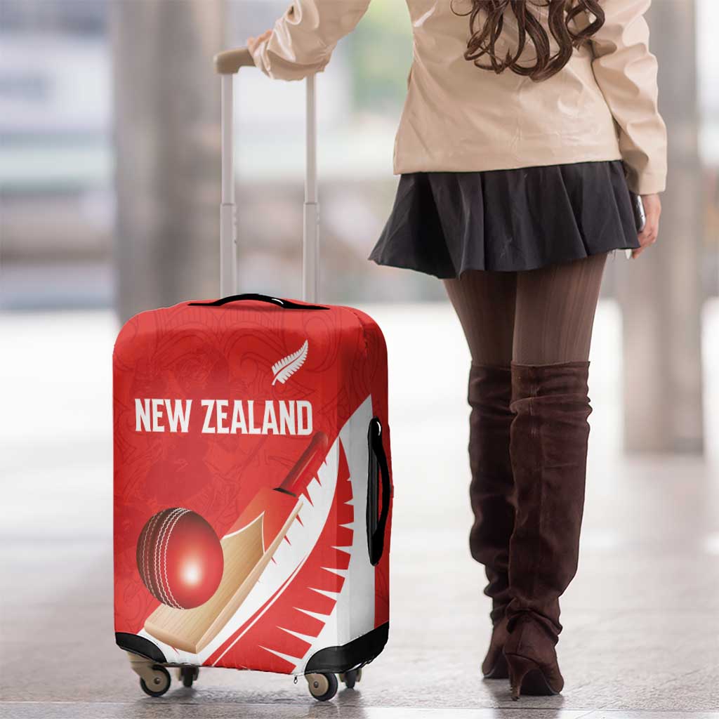 New Zealand Cricket Luggage Cover Kiwi Birds Haka Dance Red Fern Sporty Style