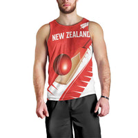 Custom New Zealand Cricket Men Tank Top Kiwi Birds Haka Dance Red Fern Sporty Style