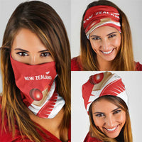 New Zealand Cricket Neck Gaiter Kiwi Birds Haka Dance Red Fern Sporty Style