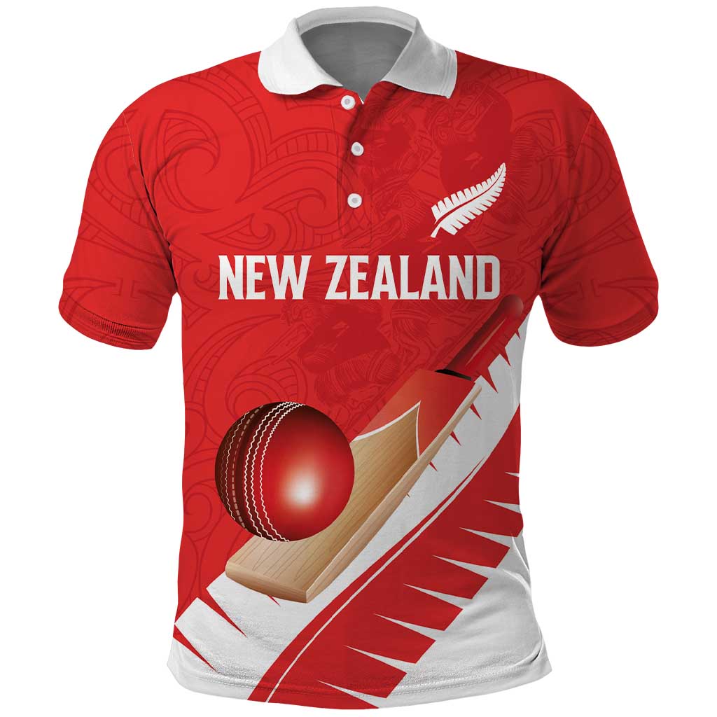 Custom New Zealand Cricket Polo Shirt Kiwi Birds Haka Dance Red Fern Sporty Style