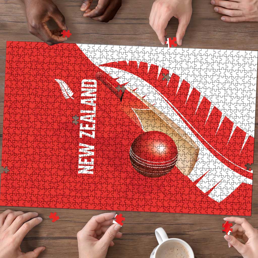 New Zealand Cricket Puzzle Kiwi Birds Haka Dance Red Fern Sporty Style