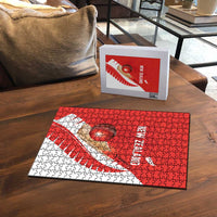 New Zealand Cricket Puzzle Kiwi Birds Haka Dance Red Fern Sporty Style