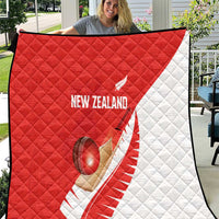 New Zealand Cricket Quilt Kiwi Birds Haka Dance Red Fern Sporty Style