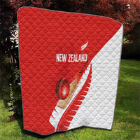 New Zealand Cricket Quilt Kiwi Birds Haka Dance Red Fern Sporty Style