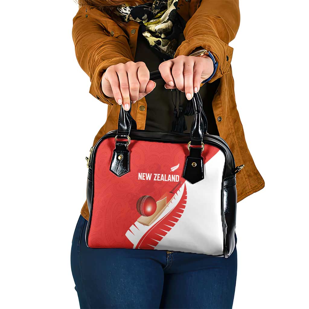 New Zealand Cricket Shoulder Handbag Kiwi Birds Haka Dance Red Fern Sporty Style