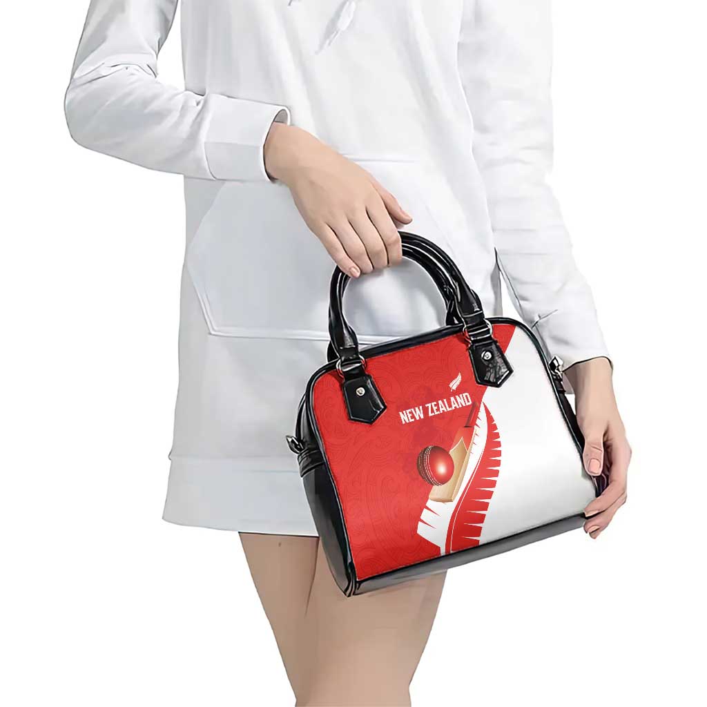 New Zealand Cricket Shoulder Handbag Kiwi Birds Haka Dance Red Fern Sporty Style