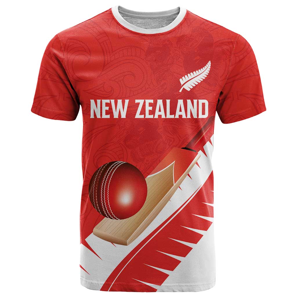 Custom New Zealand Cricket T Shirt Kiwi Birds Haka Dance Red Fern Sporty Style