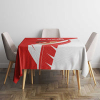 New Zealand Cricket Tablecloth Kiwi Birds Haka Dance Red Fern Sporty Style