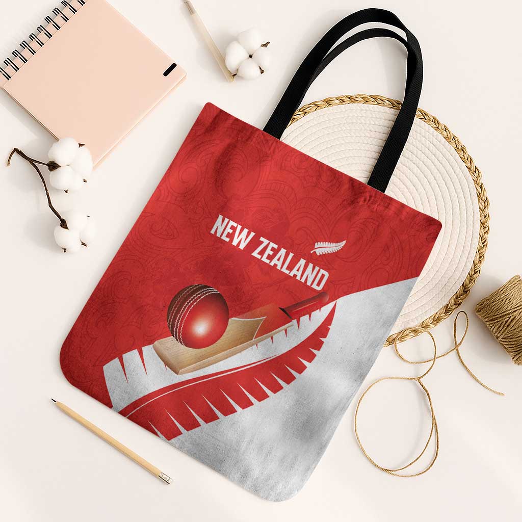 New Zealand Cricket Tote Bag Kiwi Birds Haka Dance Red Fern Sporty Style