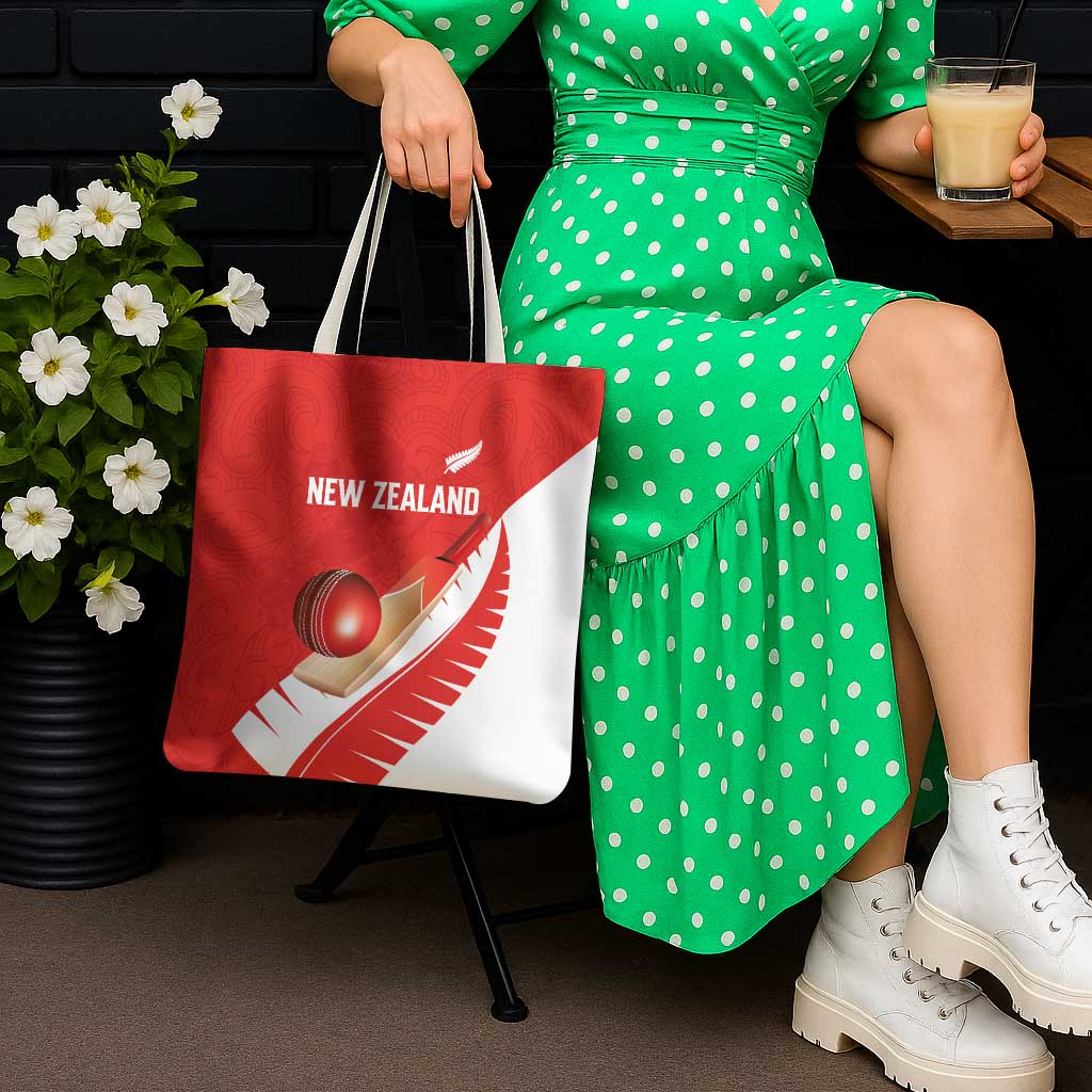 New Zealand Cricket Tote Bag Kiwi Birds Haka Dance Red Fern Sporty Style