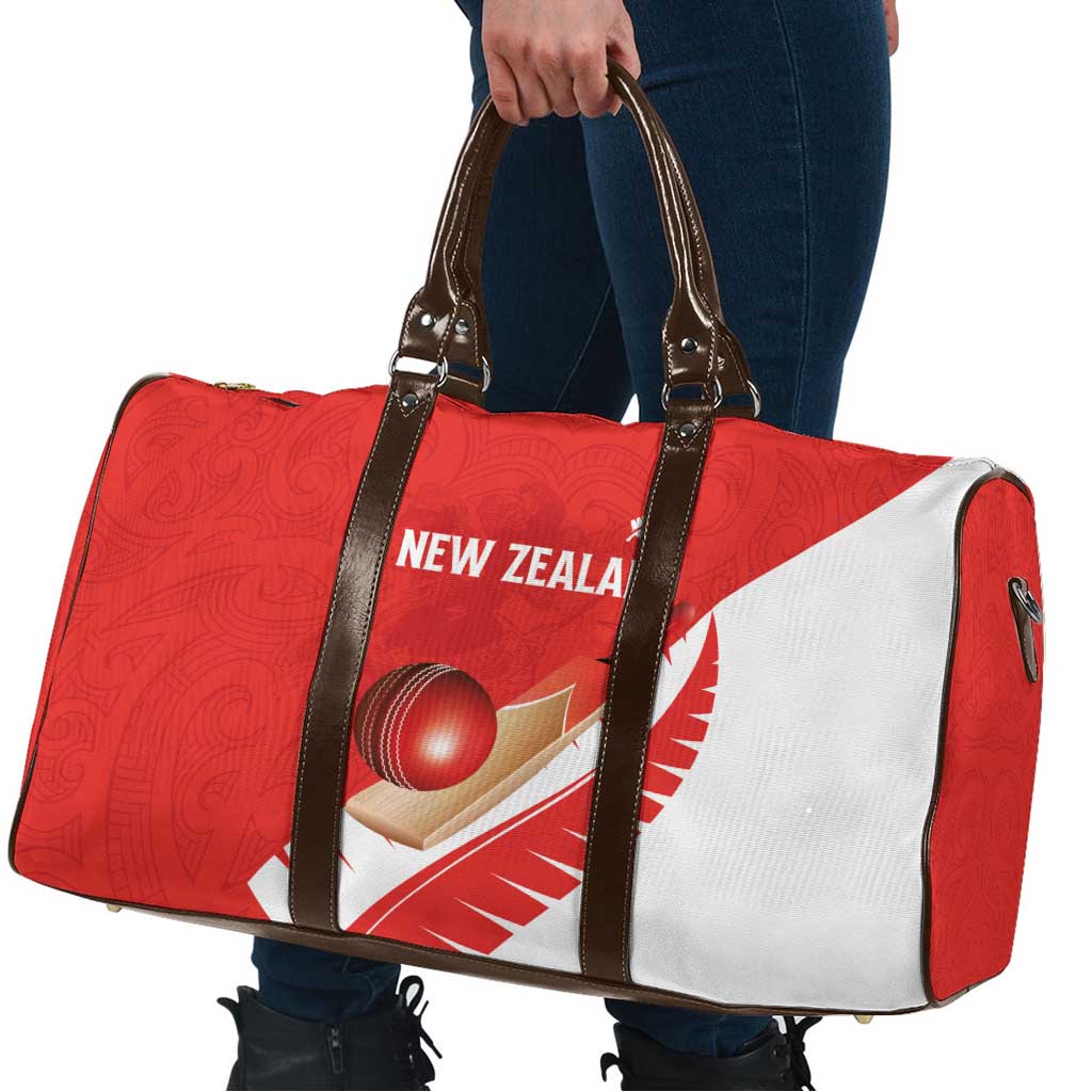 New Zealand Cricket Travel Bag Kiwi Birds Haka Dance Red Fern Sporty Style