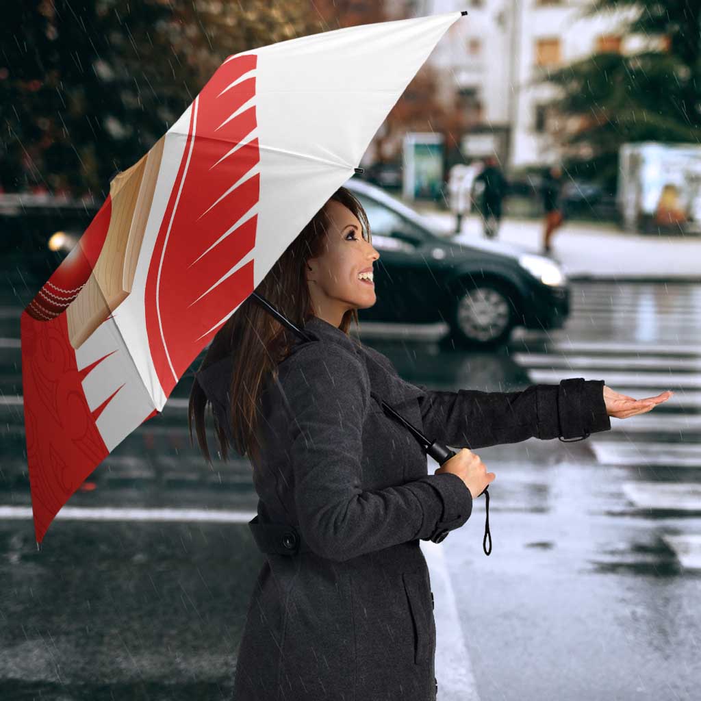 New Zealand Cricket Umbrella Kiwi Birds Haka Dance Red Fern Sporty Style