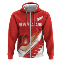 Custom New Zealand Cricket Zip Hoodie Kiwi Birds Haka Dance Red Fern Sporty Style