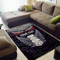 New Zealand Hei Tiki Area Rug Maori Purple Papua Shell Pattern LT03 - Polynesian Pride