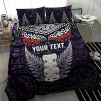 New Zealand Hei Tiki Bedding Set Maori Purple Papua Shell Pattern LT03 - Polynesian Pride