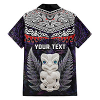New Zealand Hei Tiki Family Matching Long Sleeve Bodycon Dress and Hawaiian Shirt Maori Purple Papua Shell Pattern LT03 - Polynesian Pride