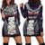 New Zealand Hei Tiki Hoodie Dress Maori Purple Papua Shell Pattern LT03 - Polynesian Pride