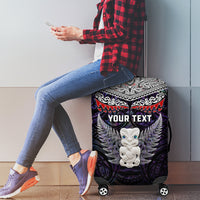 New Zealand Hei Tiki Luggage Cover Maori Purple Papua Shell Pattern LT03 - Polynesian Pride