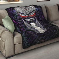 New Zealand Hei Tiki Quilt Maori Purple Papua Shell Pattern LT03 - Polynesian Pride