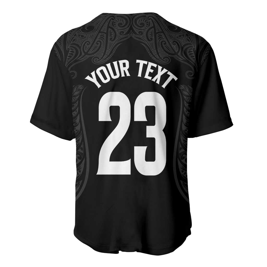 New Zealand Basketball Ta Moko Tribal Custom Baseball Jersey LT03 - Polynesian Pride