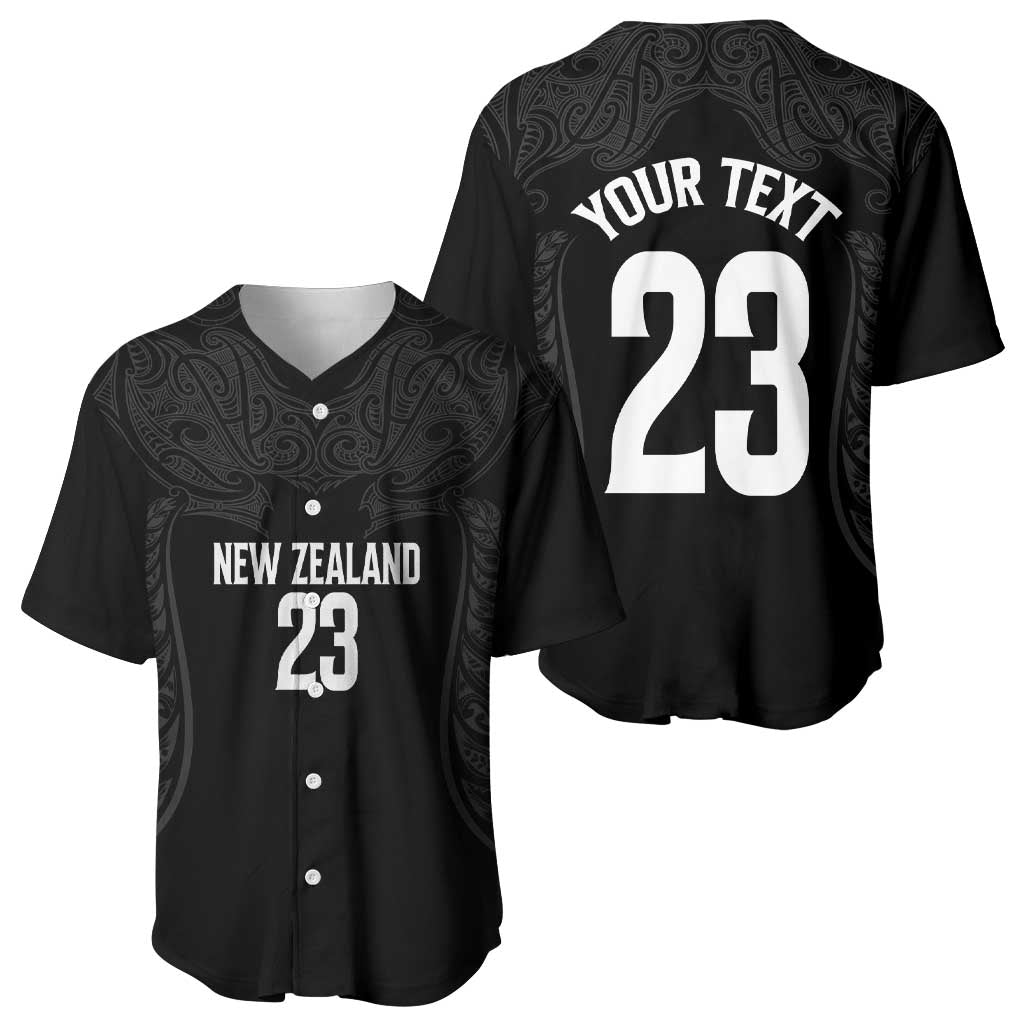 New Zealand Basketball Ta Moko Tribal Custom Baseball Jersey LT03 - Polynesian Pride