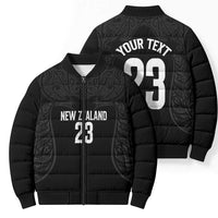 New Zealand Basketball Ta Moko Tribal Custom Bomber Puffer Jacket LT03 - Polynesian Pride