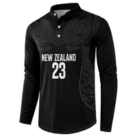 New Zealand Basketball Ta Moko Tribal Custom Button Sweatshirt LT03 - Polynesian Pride