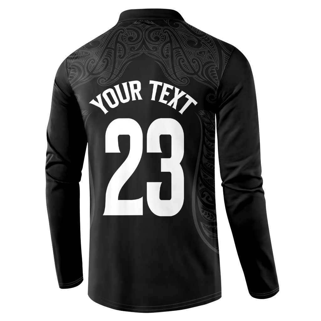 New Zealand Basketball Ta Moko Tribal Custom Button Sweatshirt LT03 - Polynesian Pride