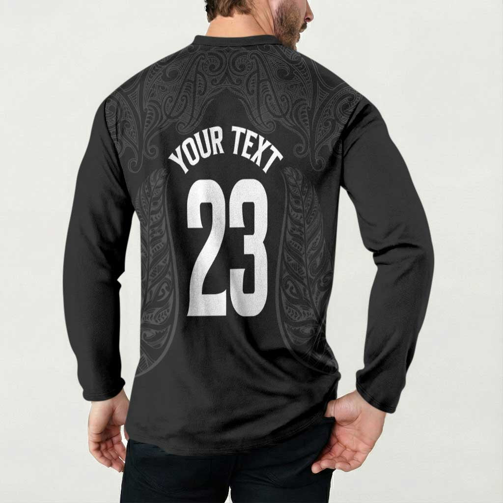 New Zealand Basketball Ta Moko Tribal Custom Button Sweatshirt LT03 - Polynesian Pride
