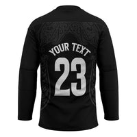 New Zealand Basketball Ta Moko Tribal Custom Hockey Jersey LT03 - Polynesian Pride