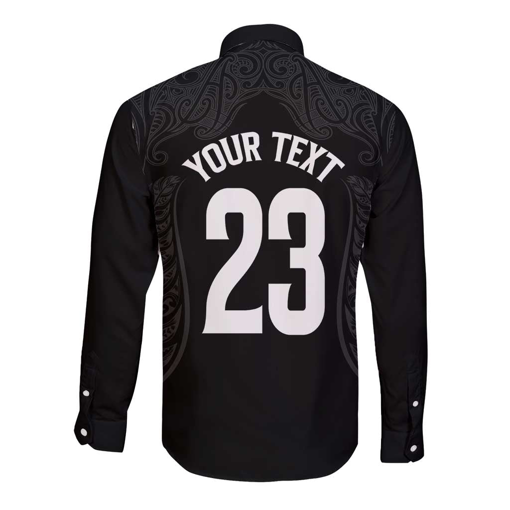 New Zealand Basketball Ta Moko Tribal Custom Long Sleeve Button Shirt LT03 - Polynesian Pride