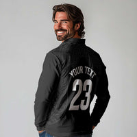 New Zealand Basketball Ta Moko Tribal Custom Long Sleeve Polo Shirt