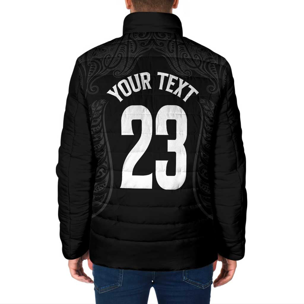 New Zealand Basketball Ta Moko Tribal Custom Padded Jacket LT03 - Polynesian Pride