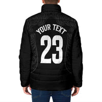 New Zealand Basketball Ta Moko Tribal Custom Padded Jacket LT03 - Polynesian Pride