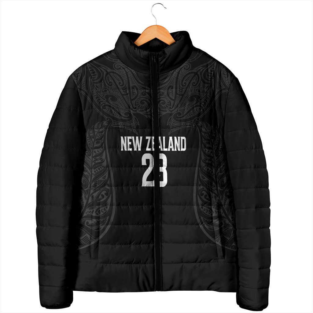 New Zealand Basketball Ta Moko Tribal Custom Padded Jacket LT03 - Polynesian Pride