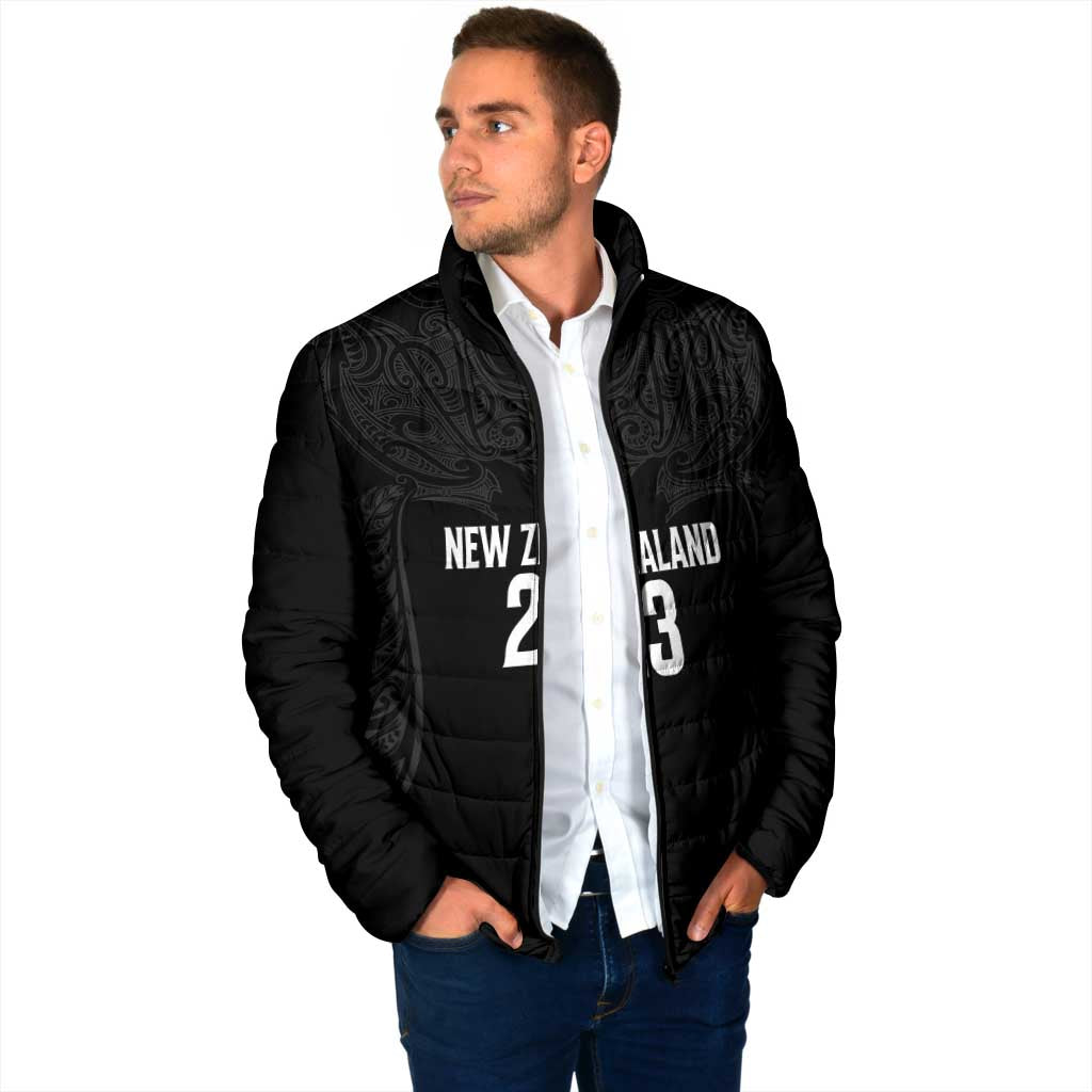 New Zealand Basketball Ta Moko Tribal Custom Padded Jacket LT03 - Polynesian Pride