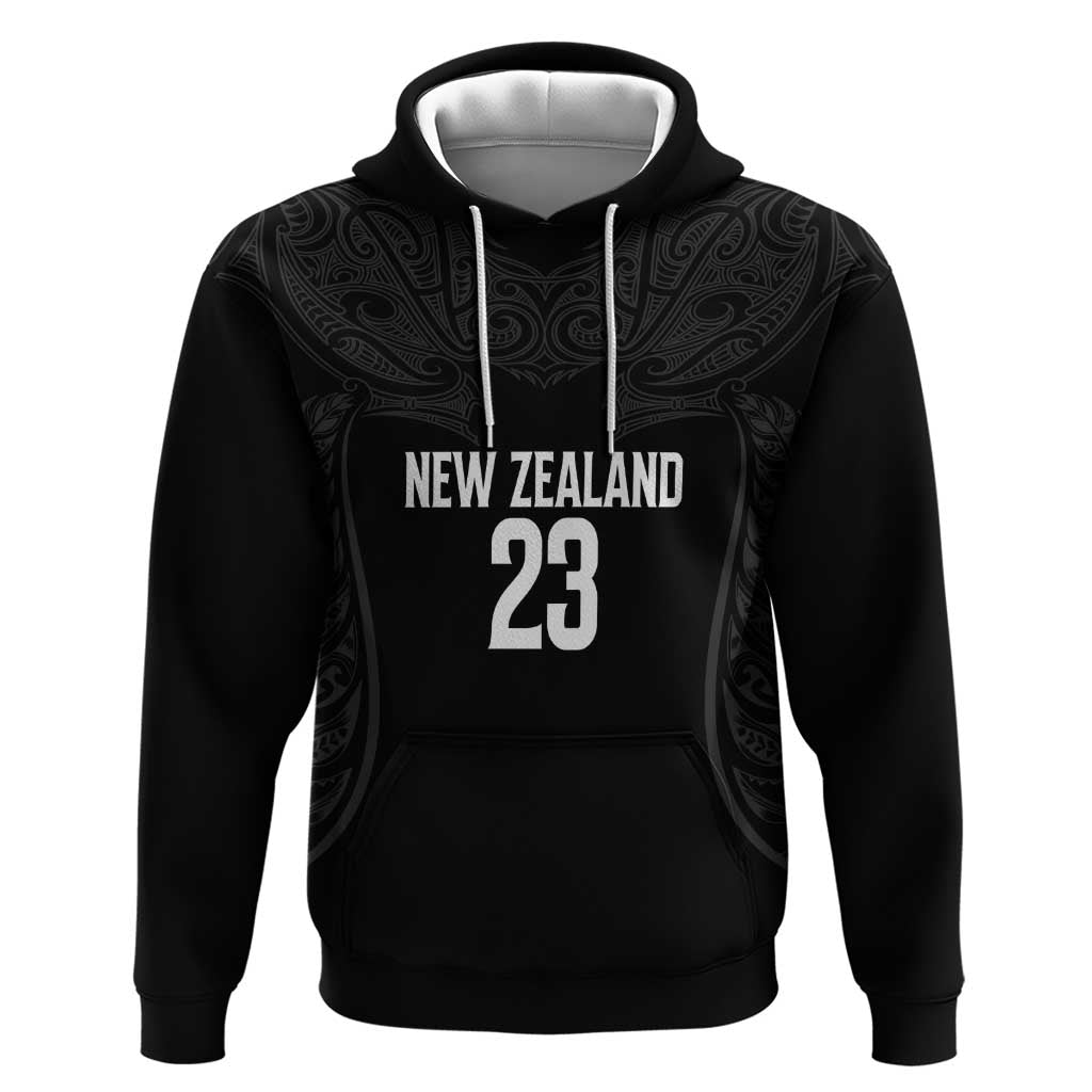 New Zealand Basketball Ta Moko Tribal Custom Zip Hoodie LT03 Pullover Hoodie Black - Polynesian Pride
